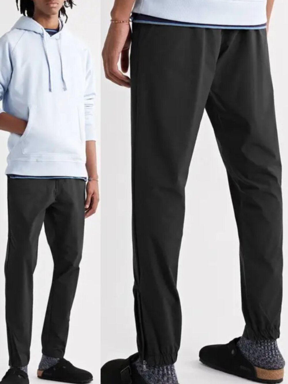 Onia 360 Tech Tapered Stretch-Nylon Trousers Black Track Pants
